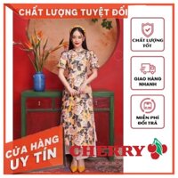 Áo dài cách tân hoa hồng