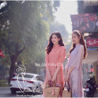 Áo Dài Cách Tân Lụa Tơ -thiết kế 4 tà  in 3D ĐẸP Trẻ Trung Năng Động