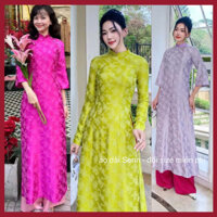 Áo dài cách tân Mộc Cầm dáng ôm, tà truyền thống - Áo Dài Senn
