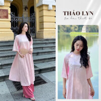 Áo Dài Cách Tân Mộc Mai Gấm Tơ Cao Cấp, Phong Cách Truyền Thống Lễ Tết - Áo Dài Thiết Kế Thảo Lyn