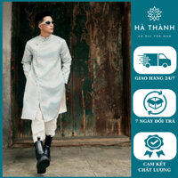 Áo dài cách tân Nam hàng thiết kế - chất liệu tafta phối màu đính cúc cao cấp - áo dài nam Hà Thành - ADN2