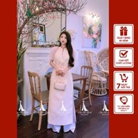 Áo Dài Cách Tân Nữ Họa Tiết Hoa Sen Cao Cấp MT34