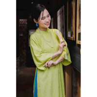 Áo dài Cách Tân Nữ Màu Xanh Form Suông