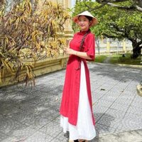 Áo dài cách tân PHÚC HY lụa đũi phối cutout giọt nước đính ngọc trai kèm chân váy voan tơ nhăn HAVANA AD41