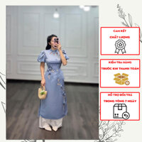 Áo Dài Cách Tân tay bồng Thiết Kế Đơn Giản, Nhẹ Nhàng Siêu Hot  Phù Hợp Chụp Ảnh Cưới Hỏi Tham Gia Sự Kiện..