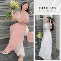 Áo Dài Cách Tân Tay Cánh Tiên AV012, Phối Màu Hot Cho Tết - Áo Dài Thiết Kế Thảo Lyn