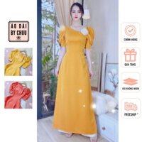 Áo dài cách tân tay lệch pha lưới CHUU AD8082 - không kèm quần