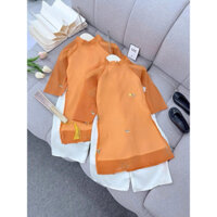 áo dài cách Tân thêu hoa cho bé 14kg đến 28kg 99k