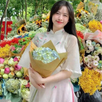 Áo Dài Cách Tân Thêu Hoa Tulip Form Suông Nhẹ Tay Lỡ Hàng May Sẵn ADTA043 - Áo Dài Thảo Anh Cover