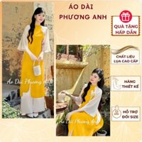 Áo dài cách tân trẻ trung mẫu mới nhất - Áo Dài Phương Anh - 2 tà, lụa mềm mịn, co dãn,size từ S-3XL