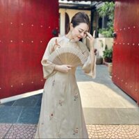 Áo Dài Chi Giao 4 tà cao cấp kèm ảnh thật👗👗👗