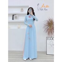 Áo dài chi phông 4 tà kết duy băng