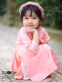 Áo dài cho bé gái VNS 258