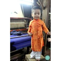 Áo dài cho bé trai bé gái 13-15kg lụa tơ tằm cao cấp lụa Vạn Phúc Hà Đông