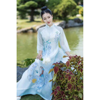 áo dài cô tiên xanh đẹp mê ly