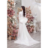 áo dài cưới  lụa Vân gỗ chuyên áo dài Đông anh