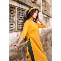 áo dài dáng xuông Tây thi đính Ngọc trai