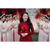 ÁO dài dâu rể cao cấp nhà Áo Dài CAM, dành cho cô dâu ,chú rể mặc cưới ,hàng cao cấp mã  AD730