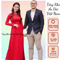 *Áo dài đính ngọc sang trọng dành cho cô dâu, áo dài ăn hỏi, áo dài cưới, size từ S-3XL - Tổng Kho Áo Dài Việt Nam