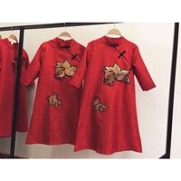 Áo Dài Đỏ Cách Tân Cực Xinh