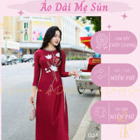Áo dài đỏ đi dự tiệc, áo dài sui, áo dài mẹ MAY SẴN từ S đến 3XL