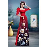 ÁO DÀI ĐỎ VAI BỒNG