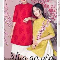 Áo dài gấm cách tân không kèm chân váy