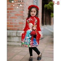 Áo dài gấm Elsa 3D