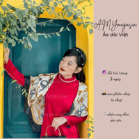 Áo dài gấm Hà Hường-ảnh thật