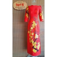 áo dài gấm hoa mai
