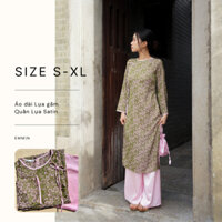 Áo dài Gấm Hương dáng suông