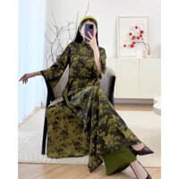 Áo dài gấm Như Ý Tết 2025 thiết kế cao cấp