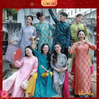 Áo Dài Gấm Thọ Dơi Cách Tân Dáng Suông Nữ Trẻ Trung, Cho Các Nàng Thơ Diện Sự Kiện Cưới Hỏi - Áo Dài Vân An