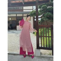 áo dài hinh duyệt tơ thêu cao cấp linn design áo dài Miin cover