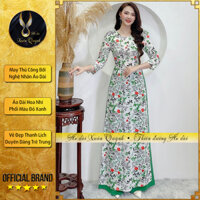 Áo Dài Hoa Nhí Duyên Dáng Trẻ Trung, Lụa Habutai Mềm Mại Co Dãn K44 - Áo Dài Xuân Quỳnh