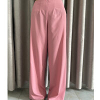 Áo dài hồng tơ ánh kim phối dây kết đá hiện đại-AD11 - Quần hồng - Size S