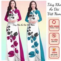 Áo dài in 3D hoạ tiết in sắc nét,vải mềm mịn, co dãn, size  từ S-3XL - Tổng Kho Áo Dài Việt Nam