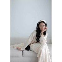 Áo dài kim sa màu trắng hot trend nhất hiện nay