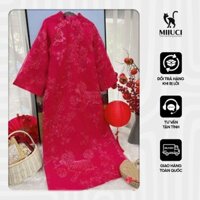 Áo dài Kỳ Lân hồng sen MIIUCI
