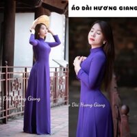 Áo dài lụa 2 tà màu tím chất liệu lụa mềm mại,,size từ S-3XL- Áo Dài Hương Giang Nữ Women Dress