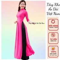 Áo dài lụa chiffon 4 tà màu hồng ngọt ngào,size từ S-3XL - Tổng Kho Áo Dài Việt Nam Nữ -T2