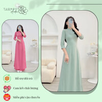 Áo dài lụa mỹ truyền thống tay lỡ cổ 2p mềm mại duyên dáng thanh lịch - Áo dài Tường Vy