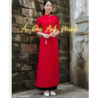 Áo dài lụa Tây thi kết ngọc-Áo Dài Anh Minh
