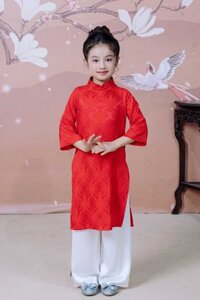Áo Dài Lụa Tơ Tằm Bé Gái Cao Cấp, Cách Tân, Sang Trọng | Crown Space CKGS9941901/CKGS9941902