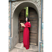 Áo dài mặc tết,áo dài hiện đại hở vai gấm tay dài mix quần dáng suông xinh - 1994 DRESS