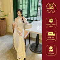 Áo Dài  May 18 Áo Dài Tố Ngọc Von 2 Lớp Màu Trắng Phong Cách Trẻ Trung Xinh Xắn Mềm Mịn Dùng Đi Chơi, Đi Tiệc