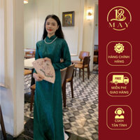 Áo Dài May 18 Bích Hoa Gấm Tơ Mềm Màu Xanh Trẻ Trung Xinh Xắn Mềm Mịn Dùng Đi Chơi, Đi Tiệc, Lễ Tết Kiểu Truyền Thống