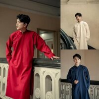 Áo Dài Nam Áo Dài Ngũ Thân Cách Tân Bê Cháp Mặc Tết Vải Tafta