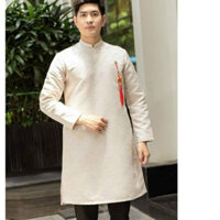 Áo dài nam cách tân 4 màu be, trắng, đỏ, xanh chất liệu gấm vân hoa cao cấp, giữ form giá sỉ