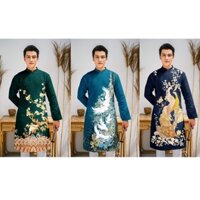 Áo Dài Nam cách tân Bigsize cỡ lớn dành cho người dưới 92kg, áo dài Tết 2025